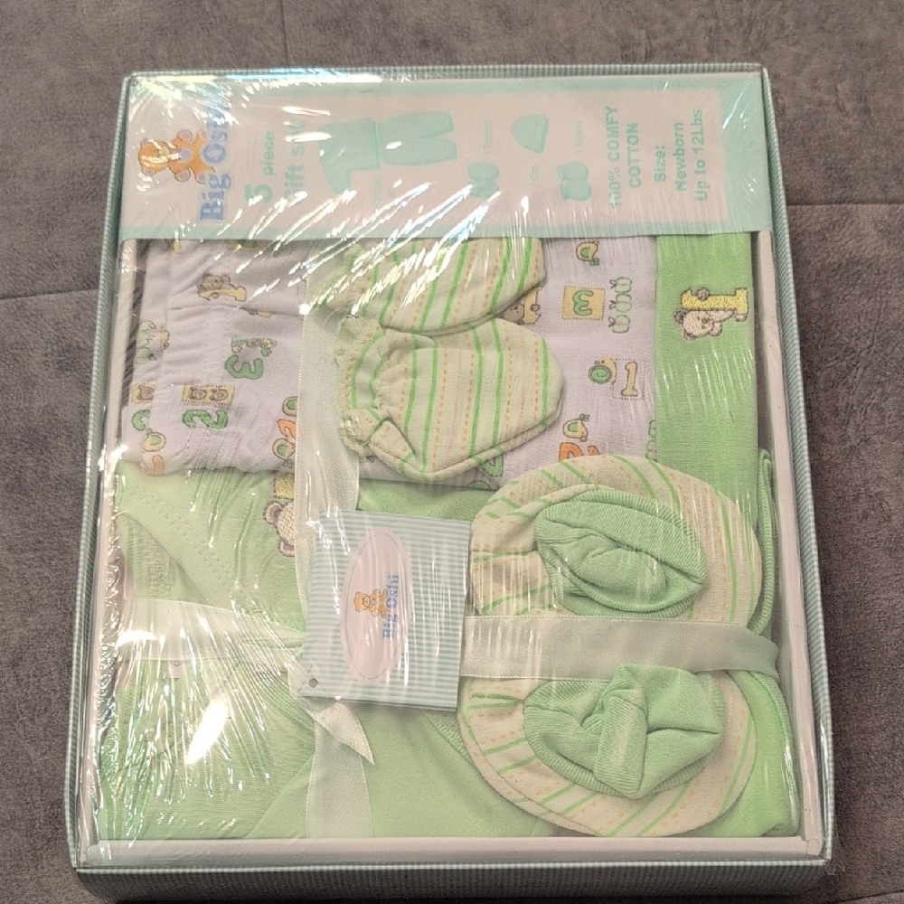 5-Piece Baby Gift Set in Mint Green